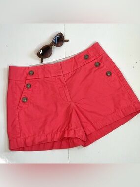 ANN TAYLOR LOFT The Riviera Short Red Orange Size 4